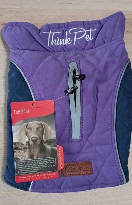 Kurtka Dla Psa Zimowa Ciepła Kamizelka Rozmiar XS Fioletowy