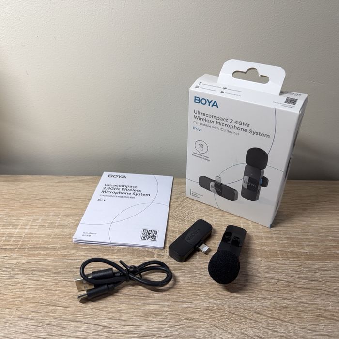 Mikrofon bezprzewodowy BOYA BY-V1 Lightning – stan bardzo dobry