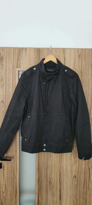 Czarna męska kurtka lekka  bawełna  Iceman,roz XL