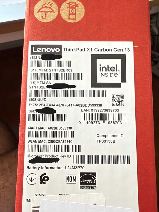 Thinkpad X1 Carbon Gen13 Caixa Selada|Aura Edition|Ultra 7|32G|Garantia