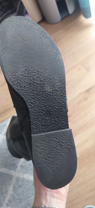 Oficerki Badura włoska skora azurowe 40/41