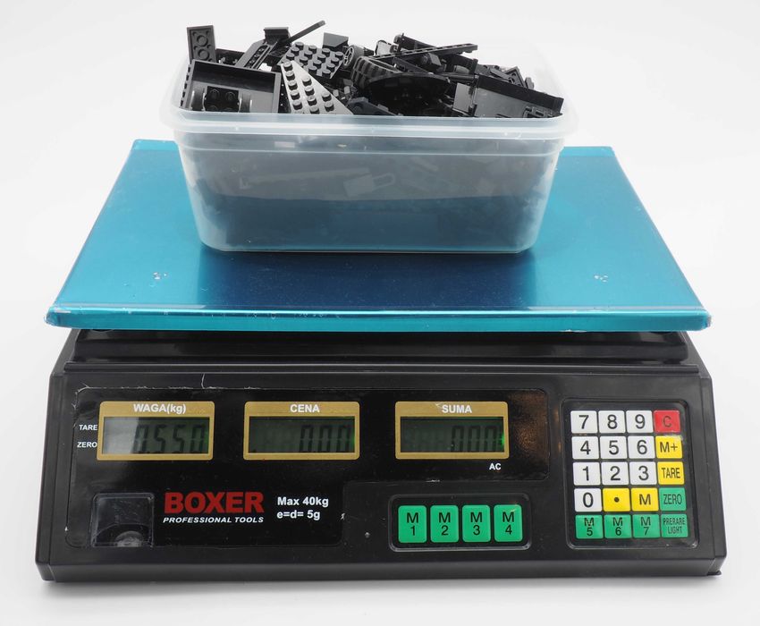 Klocki LEGO czarne – mix z różnych zestawów – 500 g + zapas