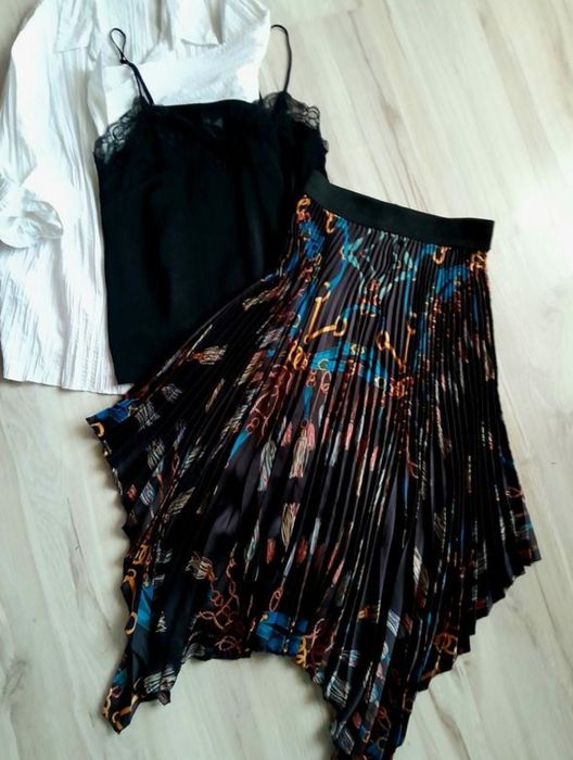 Спідниця жіноча міді джинс zara M,юбка шелк zara M,L