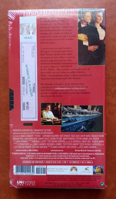 Cassete VHS Titanic