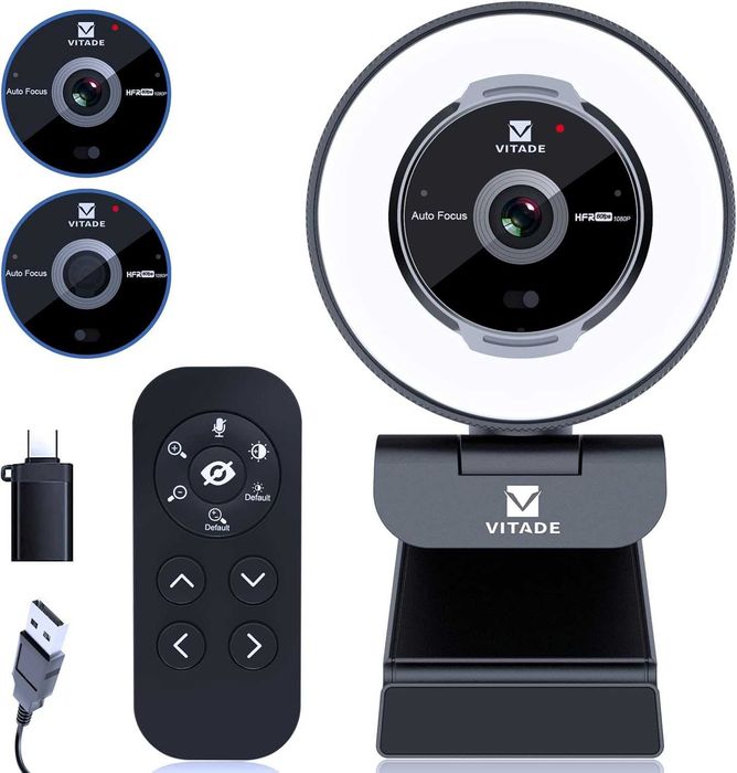 Kamera internetowa VITADE ZOOMABLE z pilotem FULL HD 1080P 60FPS