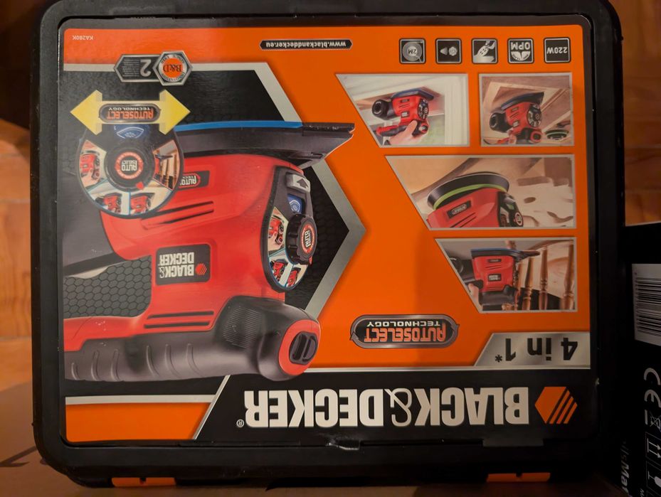 Lixadora multi 4 em 1 Black+Decker KA280K Autoselect com mala