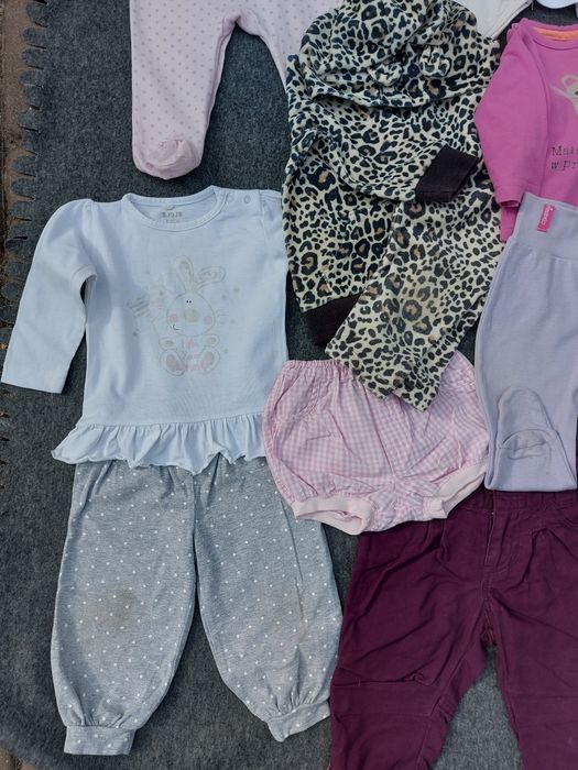 Zestaw paka body, sukienka, bluzka, spodnie H&M rozmiar 68