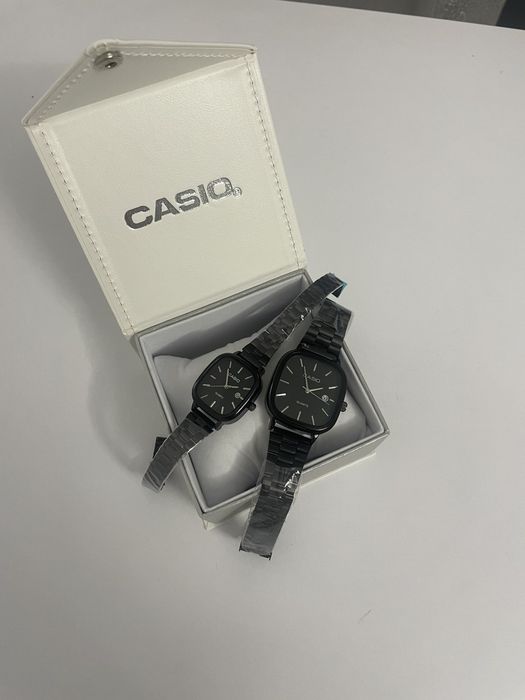 Парные часы Касио, мужские и женские наручные часы Casio черные
