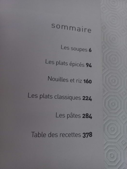Livro de receitas em Francês