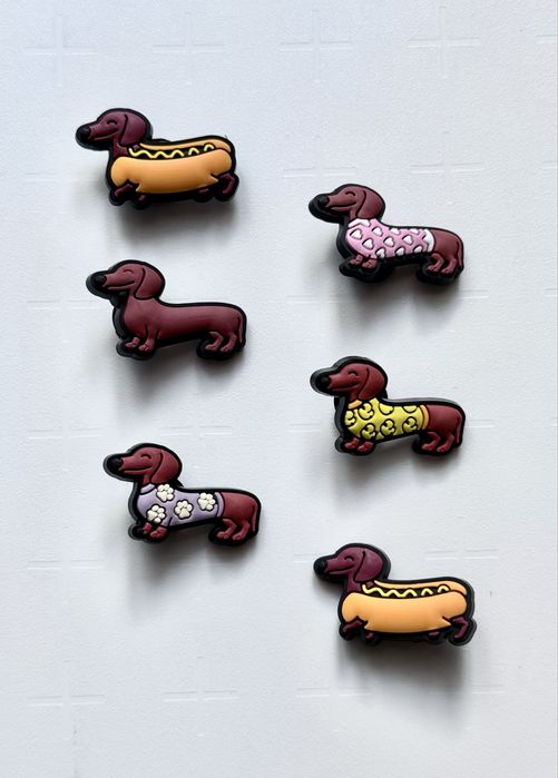 Przypinki pins do Crocs’ów jamniczki dachshunds