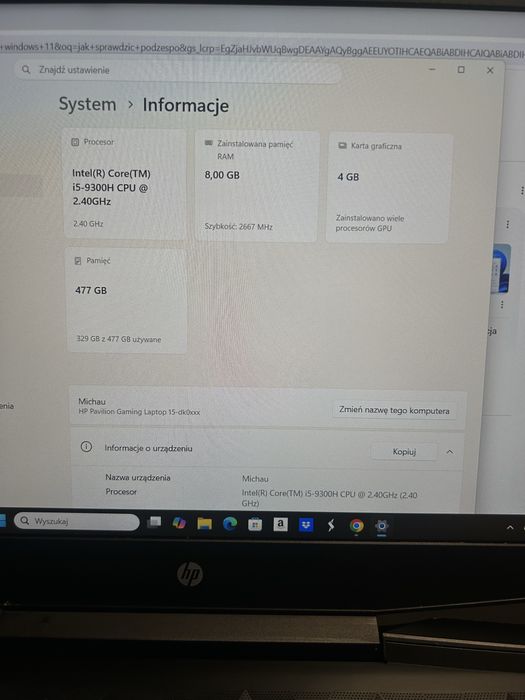 HP Pavilion 15 (laptop gamingowy)
