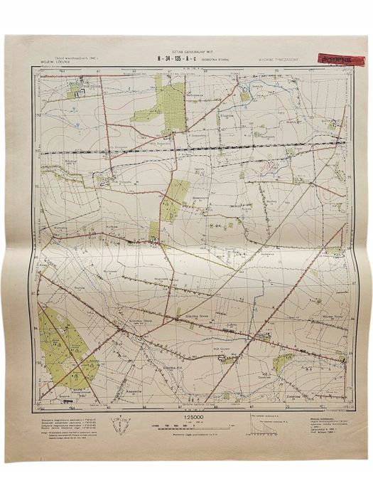 Wojskowa Mapa Topograf. N-34-135-A-c Sobótka Stara 1956 Tymczasowe