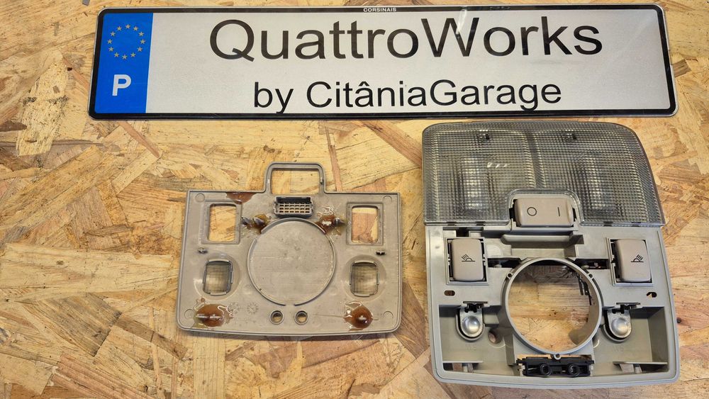 Plafonier teto Audi A4 B5 A3 8L facelift bege original luz vermelha