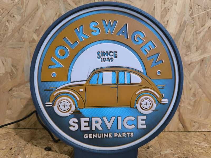 Lightbox Luminaria decorativa VW Volkswagen Service