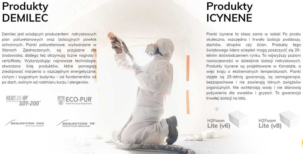 Ocieplanie Piana Ocieplenia  Pianka Izolacje PUR poddasza
