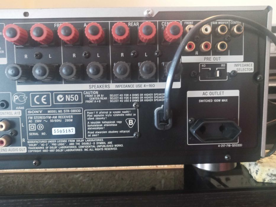 Amplificador Sony STR-DB 930QS