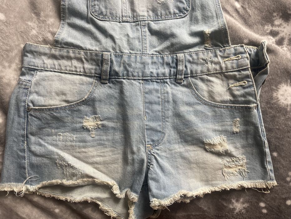 Ogrodniczki dżinsowe bershka s