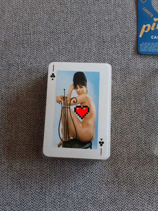 Baralho de cartas PIN-UP. Artigo Vintage
