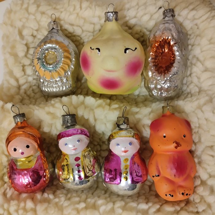 Ёлочные игрушки, старые, винтаж
