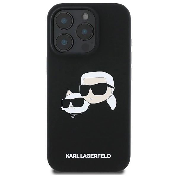 Etui Karl Lagerfeld Silicone nauble Heads Print MagSafe na iPhone 16 P