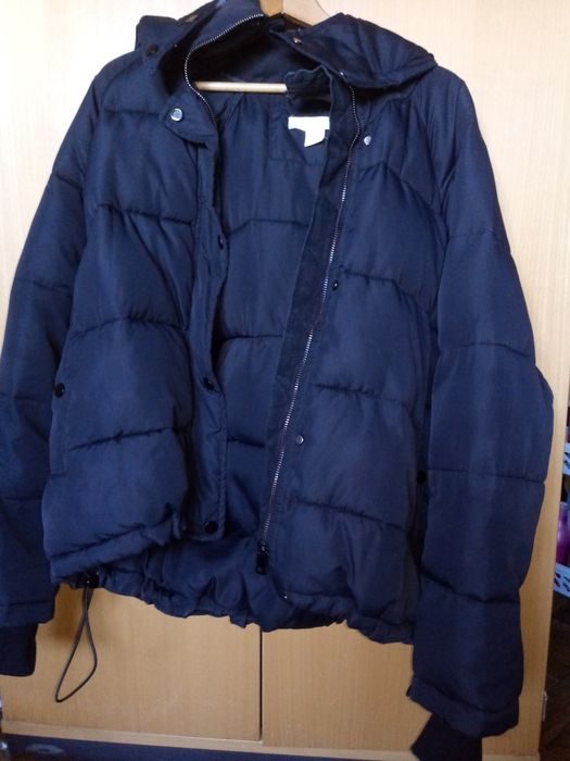Kurtka puffer z kapturem oversize. Rozm M. H&M