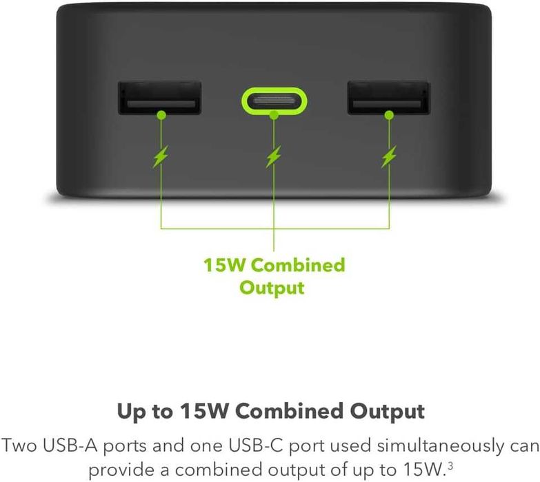 Mophie 20000 mAh USB C для iPhone/Роутер Powerbank 20w Быстрая Зарядка