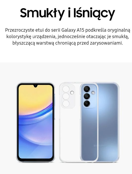 Oryginalne etui Samsung Galaxy A15|A15 5G ClearCase, przeźroczyste