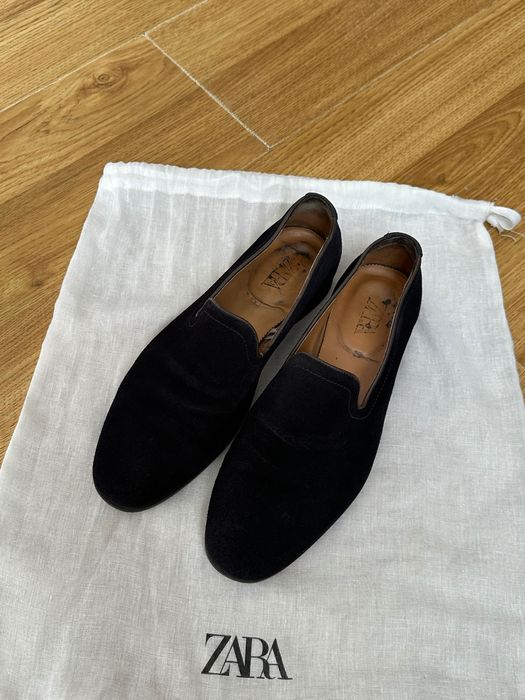 Чоловічі темно сині лофери Zara