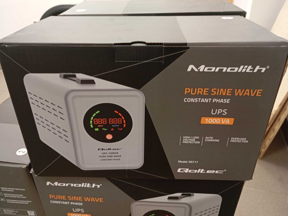 ИБП ДБЖ UPS Qoltek чистий сінус 1000ва 700вт для котла в наявності