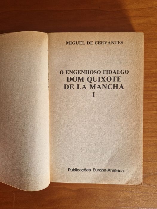 Romance "D. Quixote",  Volumes I e II, de Cervantes