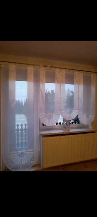 Firanki panele białe kpl balkon