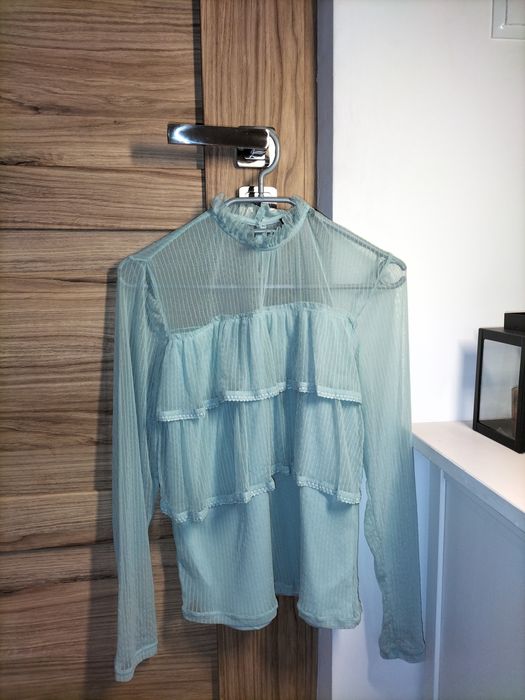 miętowa, elegancka bluzka reserved