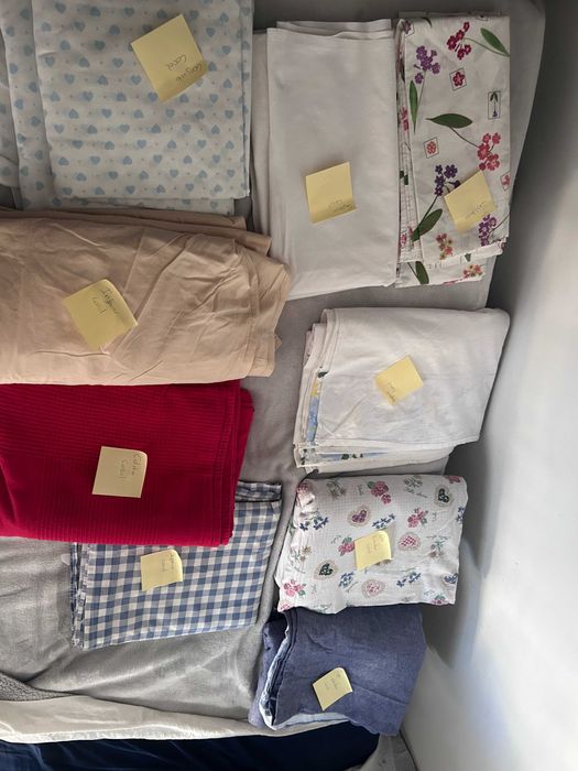 Lote Roupa de Cama - 9 Peças Casal e Solteiro - Bom Estado