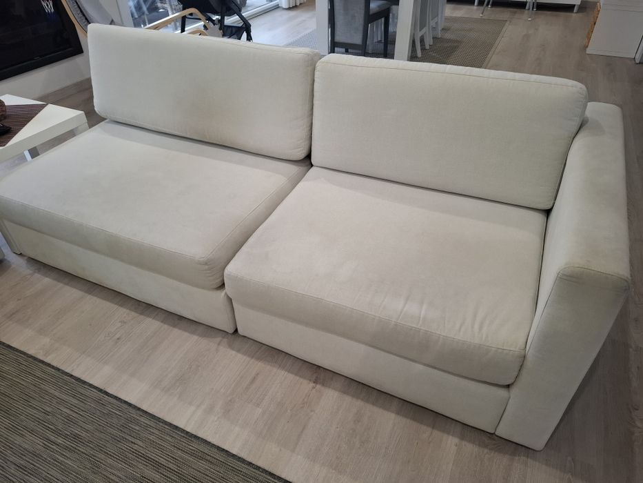 Sofá branco em L 6 pessoas