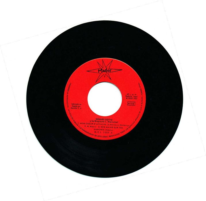 Gerard Sotto ‎– Mon Coeur D'Attache / Mes Mains Sur Tes Hanches + 2