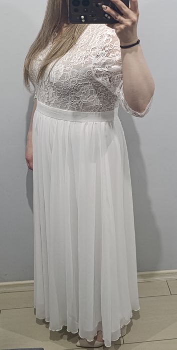 Suknia ślubna biała boho