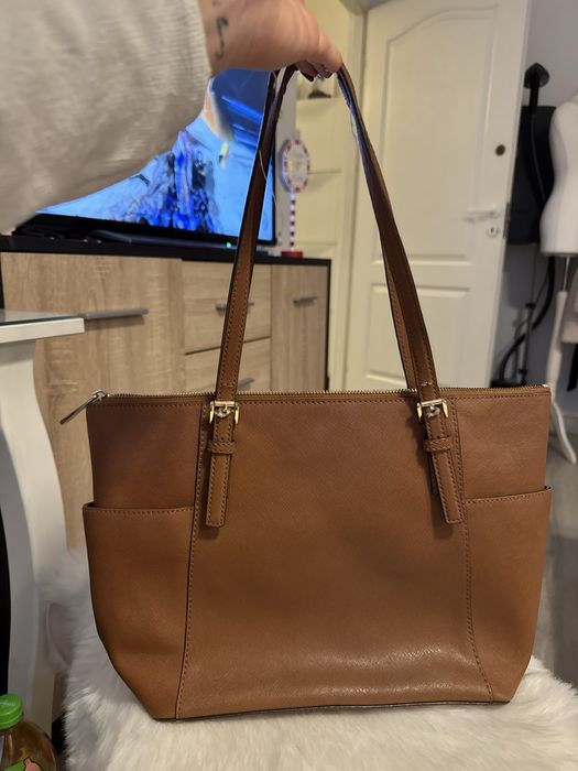 Brązowa torebka shopper Michael Kors camel shopper bag