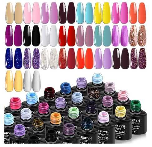 conjunto kit gel 26 cores semi permanente uv led gel verniz