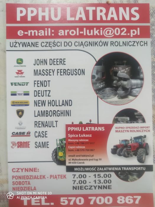 Tylny podnośnik, wałek Pto Case maxxum