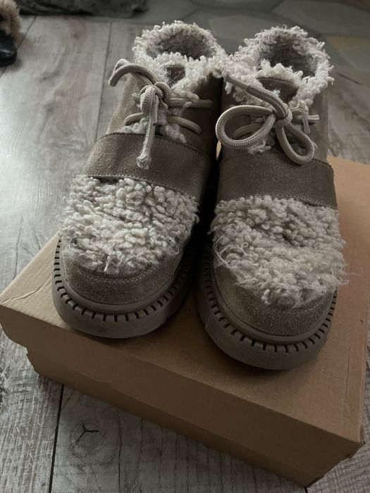 Чоботи натуральна замш та цигейки 36