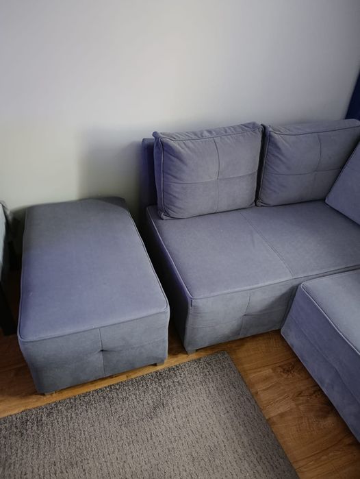 Sofa plus puf wypoczynek narożnik