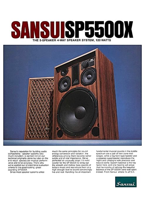 Głośniki retro vintage 1979r Sansui SP-5500X