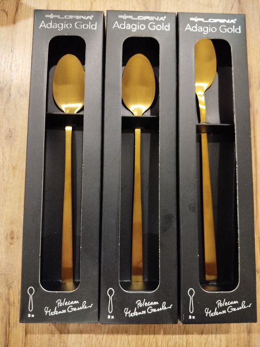 Łyżeczki złote długie Fiorino