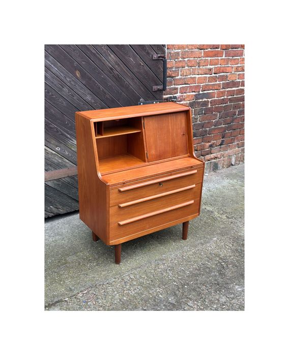 Komoda Sekretarzyk Biurko tekowe , vintage - Dania 1960