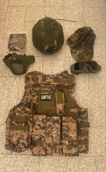 KIT COMPLETO AIRSOFT -material + M4 +equipamento