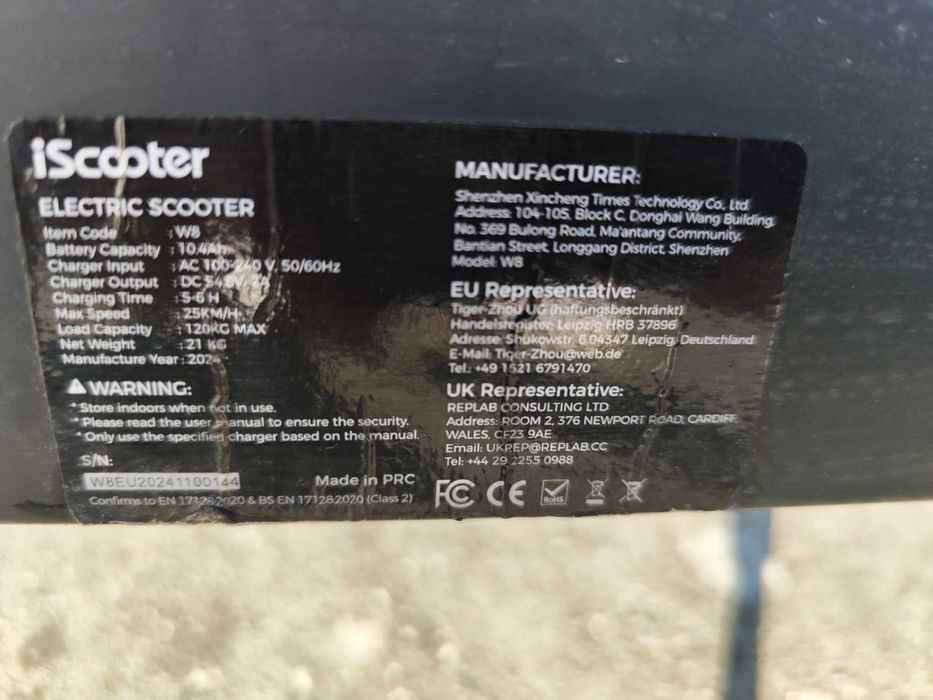 Trotinete ISCOOTER W8 venda RAPIDA