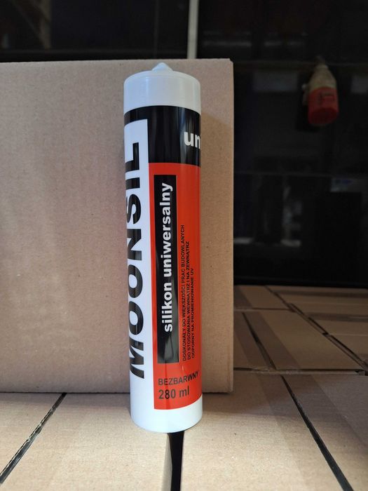 Silikon uniwersalny MOONSIL 280ml bezbarwny - 12 sztuk - karton