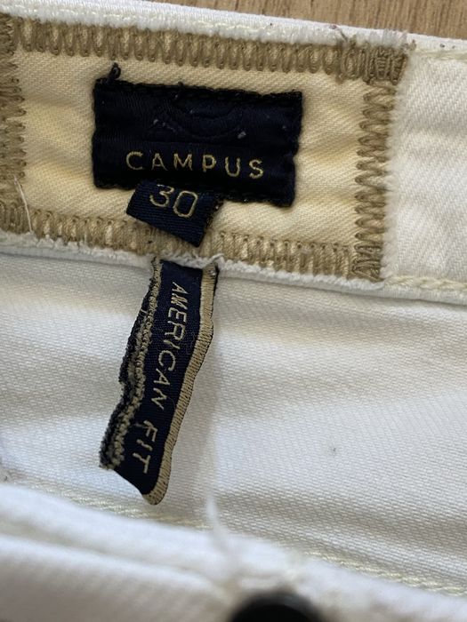 Campus 38 M białe jeansy dżinsy białe 7/8 american fit Vintage