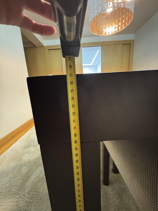 Mesa madeira wengué + cadeiras