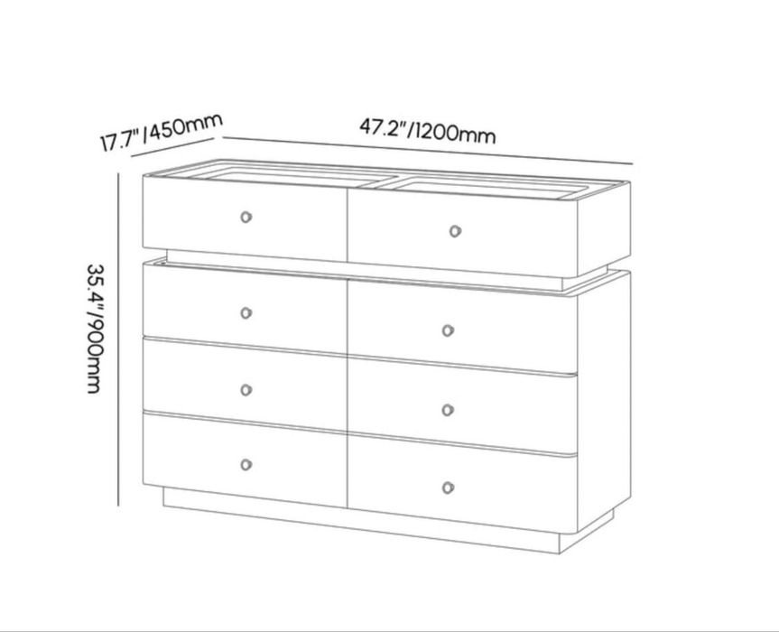 Komoda biała drewno 120x40